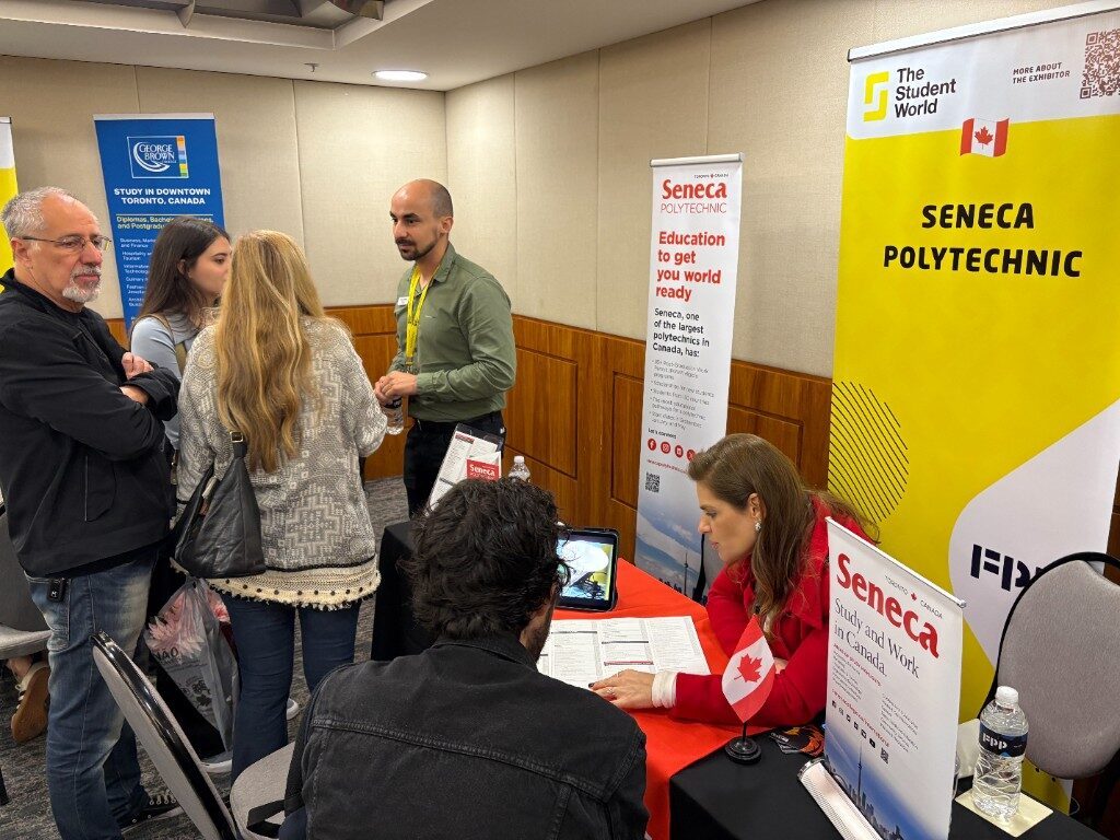 Seneca Polytechnic (Canada) booth at The Student World EXPO Brazil