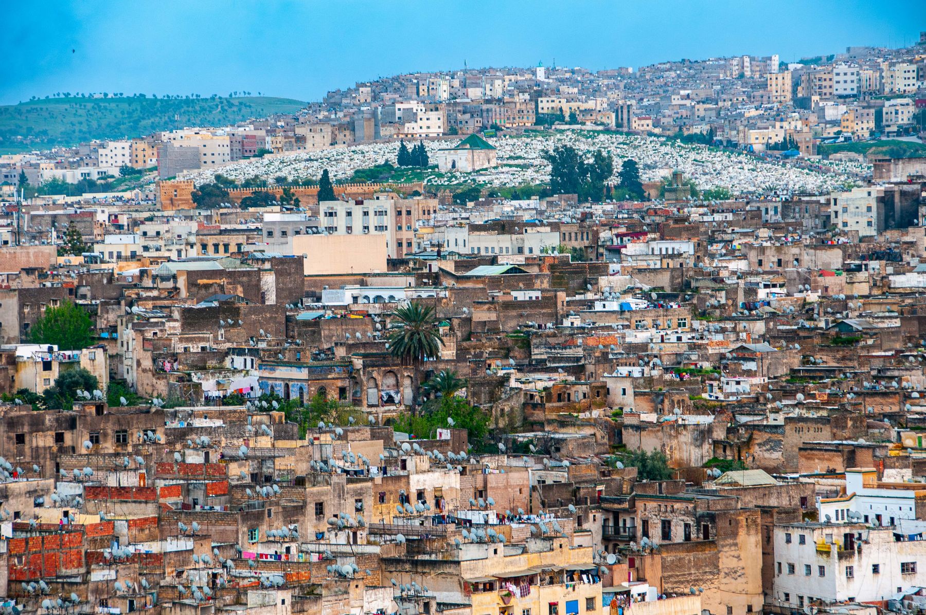 Fes medina aerial view
